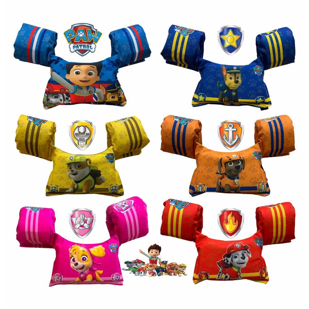 Bóia Colete salva vidas com Peitoral  Infantil Chase Skye Rubble Marshall Rocky Zuma não fura 25 kg