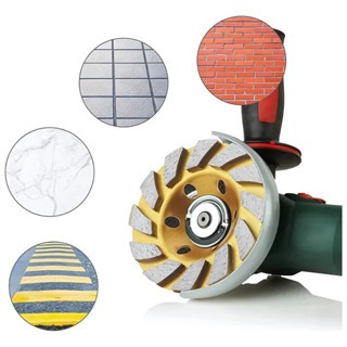 KIT Disco Rebolo Debaste 12 Segmentos Diamantado e Anel Redutor Concreto Mármore Esmerilhadeira HORI
