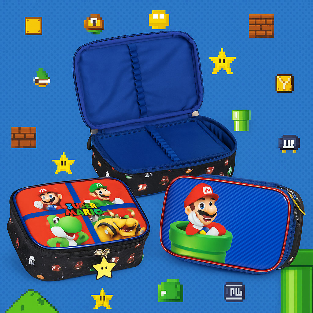 Estojo box Super Mario / LUXCEL / SUPER NINTENDO
