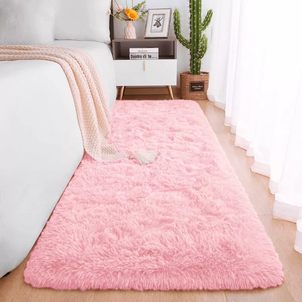 Tapete Passadeira Peludo 1.0m X 60cm Beira de Cama Felpudo