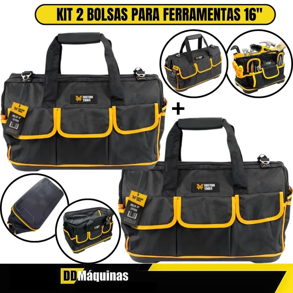 Kit 2 Bolsas Para Ferramentas 16” Impermeável FST058 - Fasterr em Oferta na Shopee