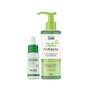 Kit Skin Care Pele Renovada Purificada Gel de Limpeza Antiacne Sérum Facia Face Beautiful em Oferta na Shopee