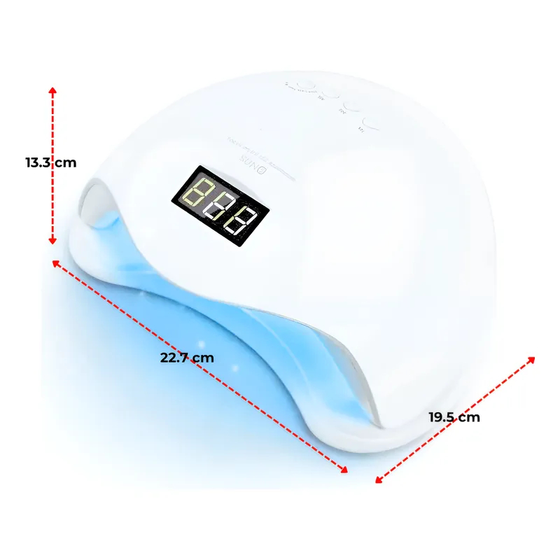 2x Cabine Sun 5 LED UV Digital 48w Unha Gel Acrigel Fibra Alongamento — imagem 2 de 2