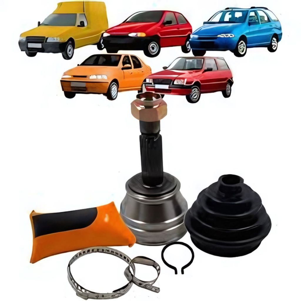 Par de Juntas Homocinéticas Fiat Uno Mille 1.0 1994-2012 22×20 Kit Completo (Coifa+Graxa+Abraçadeiras)