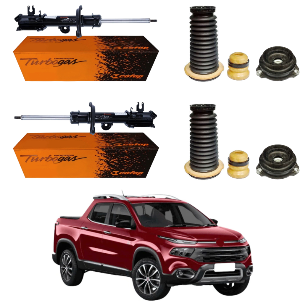PAR AMORTECEDOR DIANTEIRO TORO DIESEL 2016 A 2025 COFAP + KIT