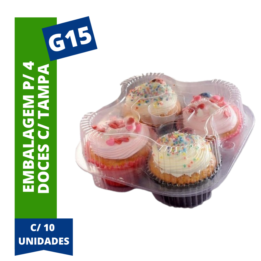 Embalagem Plástica 4 Doces G15 Com 10 Unidades - Galvanotek em Oferta na Shopee