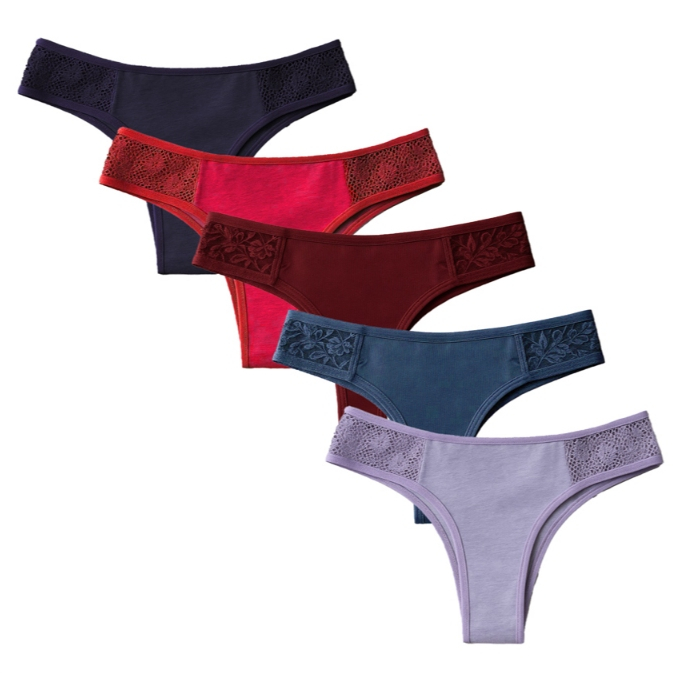 Kit 10 Calcinhas em Algodão com Renda Conforto Anti Alérgico Não Marca Cotton Moda Íntima Femininas em Oferta na Shopee