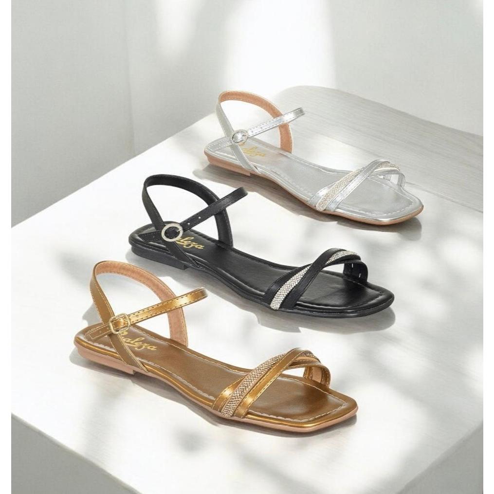 Sandália Rasteirinha Tiras Trançada e Brilho Elegância e Conforto para arrasar em qualquer Evento! em Oferta na Shopee