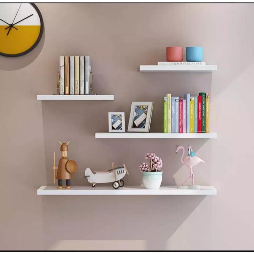 Kit 4 Prateleiras Reta 20/30/40/50 Nicho Mdf Branco em Oferta na Shopee