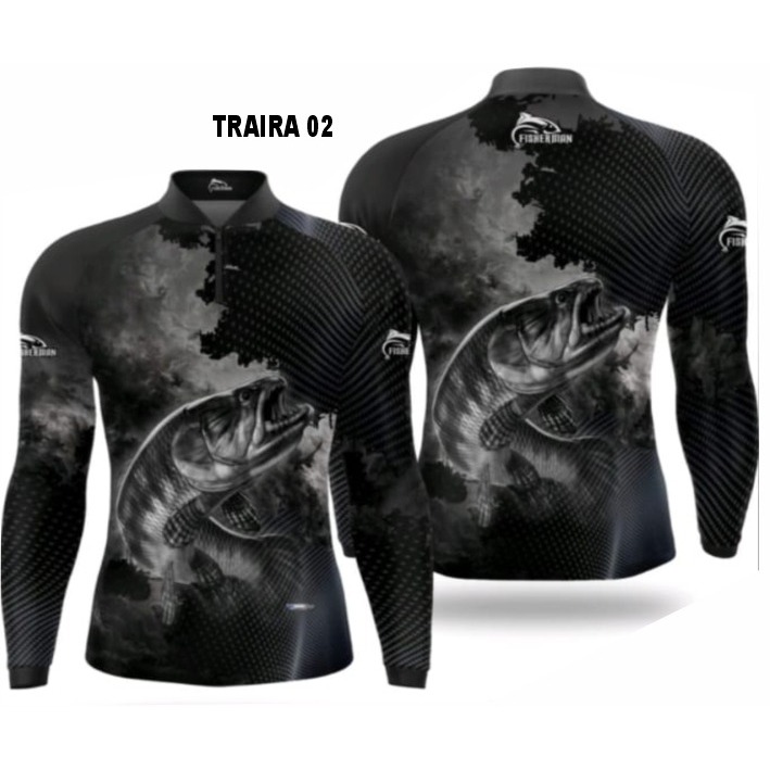 CAMISA BLUSA DE PESCA COM PROTEÇAO UV TRAIRA
