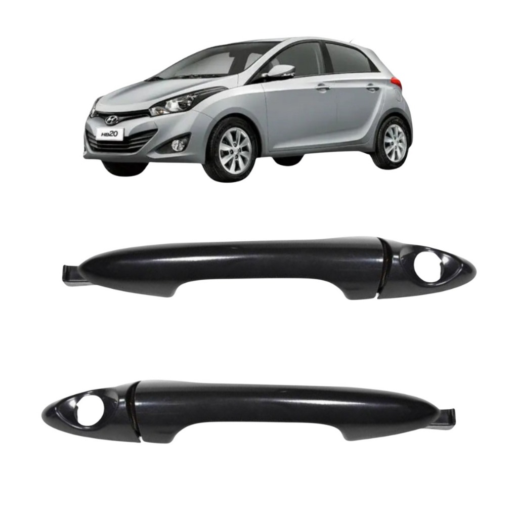 Par Maçaneta Hb20 Externa Porta Dianteira 2012 2013 Até 2019 em Oferta na Shopee