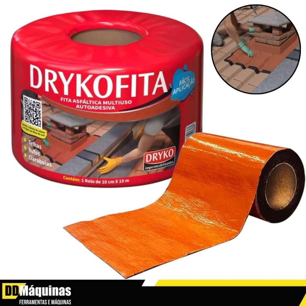 Fita Vedatudo Alumínio Terracota 1m FVD10-TERRA - Dryko em Oferta na Shopee