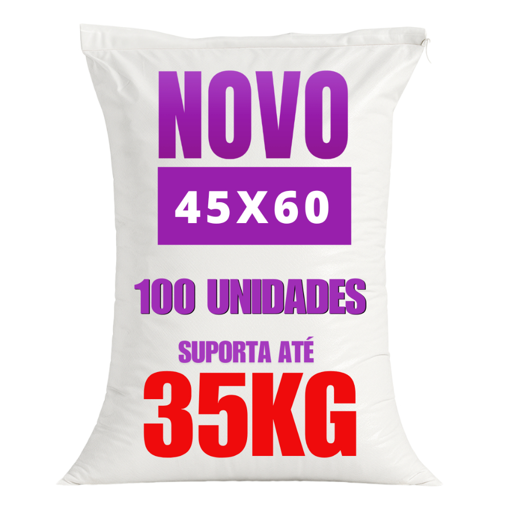 Kit 100 Sacos de Ráfia para Entulho Novos e Grandes 45x60 Capacidade de 35kg Ideal para Contrução em Oferta na Shopee