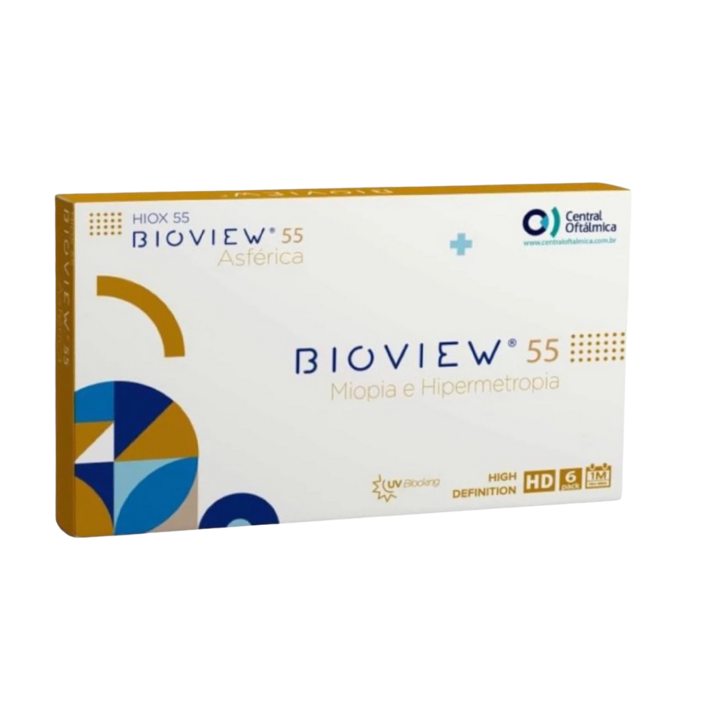 Lente De Contato Incolor Bioview 55 Mensal