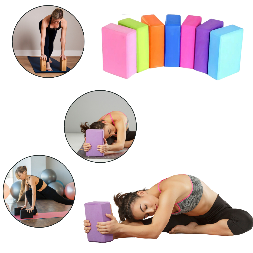 Imagem Bloco de Yoga Pilates 10 x 20 x 7,5cm Tijolo de Alongamento Fisioterapia