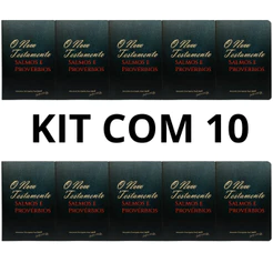 KIT com 10 Unidades do Novo Testamento de Bolso | ACF | Salmos e Provérbios | Preto | SBTB