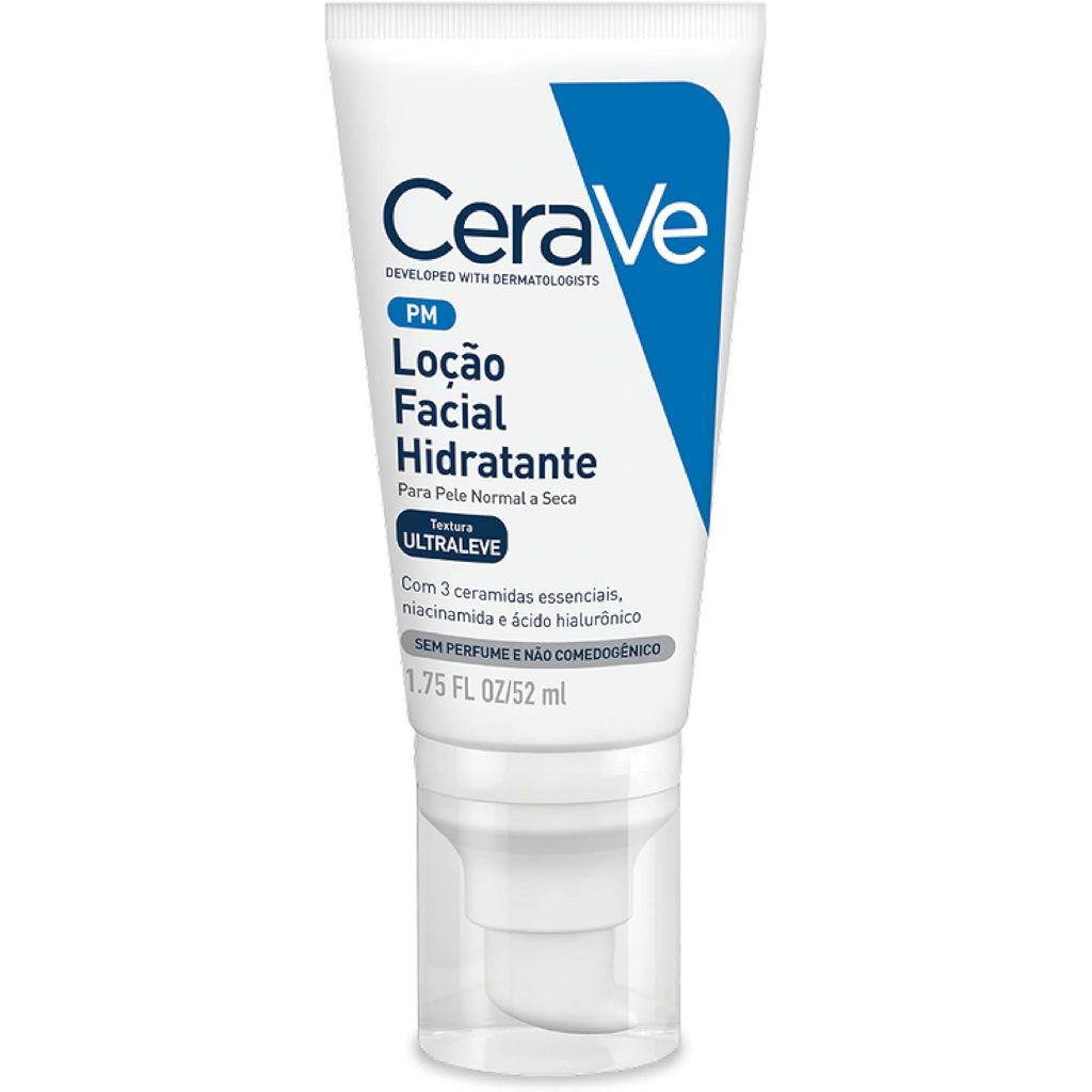 Loção Facial Hidratante CeraVe Pele Normal/Seca Sem Perfume 52ml em Oferta na Shopee