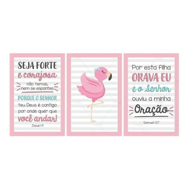 Quadro Decorativo Flamingo Rosa Natureza Tropical Elegância Pássaro Verão Jardim Exotic