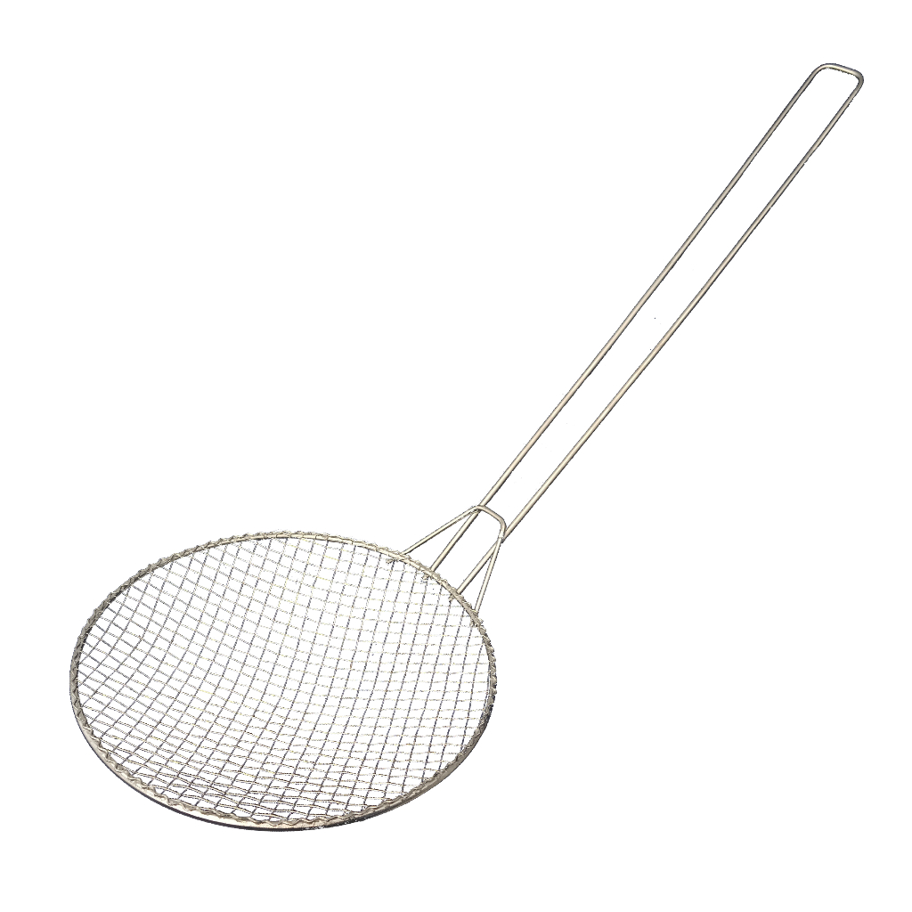Escumadeira Para Fritura Cabo Longo Rede Com Diâmetro 20cm