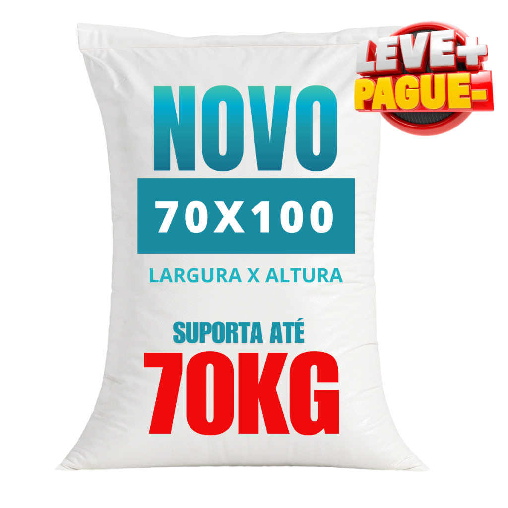 Saco Ráfia para Entulho 70x100 cm Grande Novo Suporta 70 kg Resistente