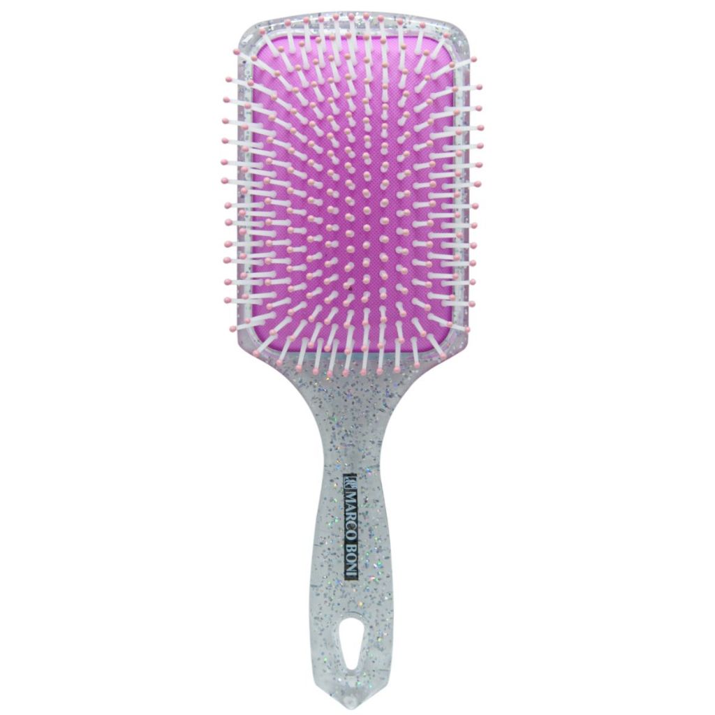Escova Raquete Profissional Glitter Rosa Marco Boni 1 Uni em Oferta na Shopee