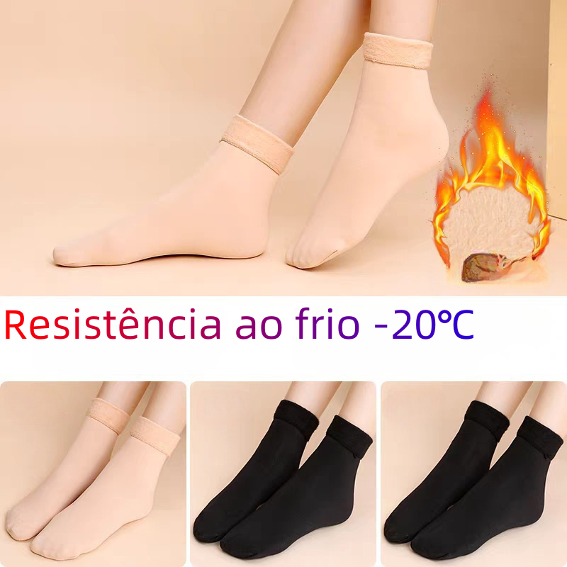 Kit2/4/6/12Meias térmicas grossas femininas até o joelho (tamanhos 35-40) em Oferta na Shopee