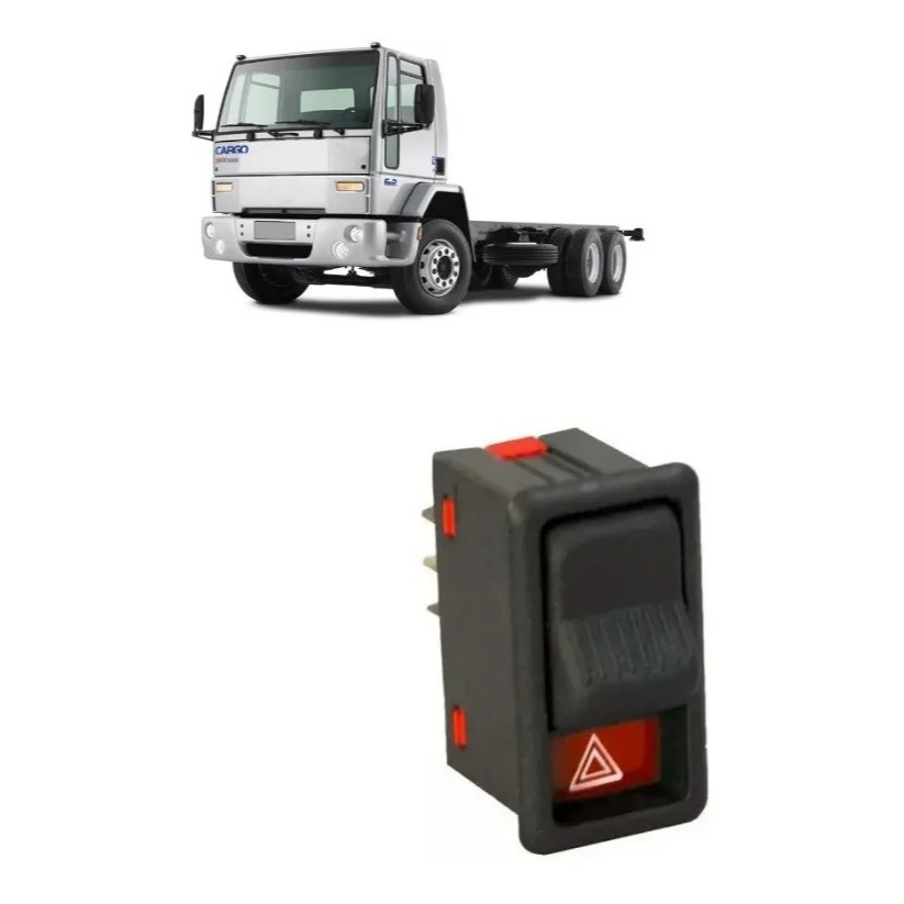 Interruptor Pisca Alerta Ford Cargo F1000 4000 Cam E Bus Vw