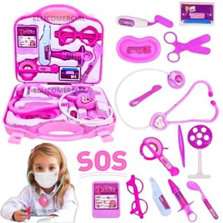 Maleta Kit Médica Infantil Educativo Divertido Brinquedo Menina Mini Doutora Rosa 14 Peças em Oferta na Shopee