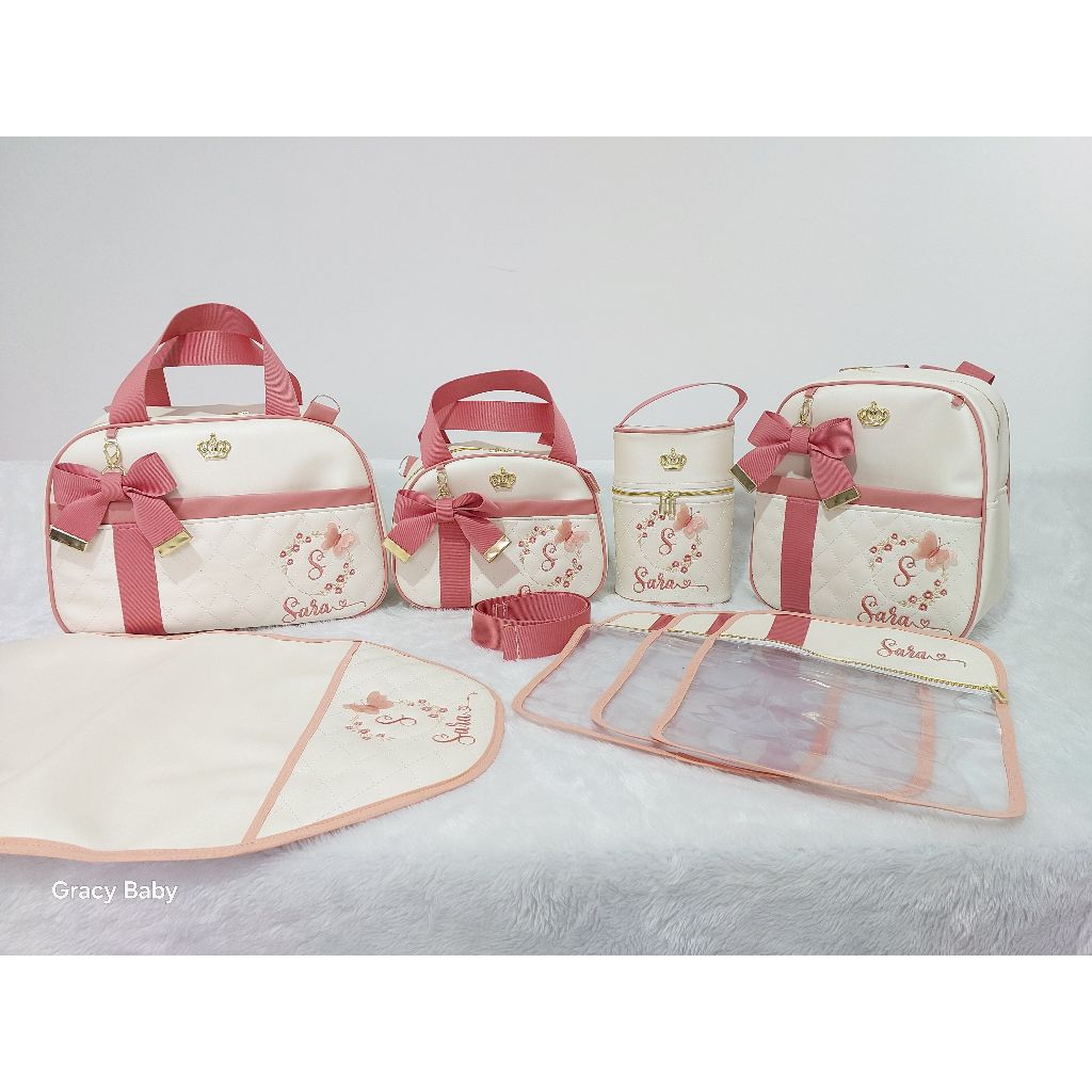 Kit Bolsas Maternidade Coleção Prime Personalizado 5 peças