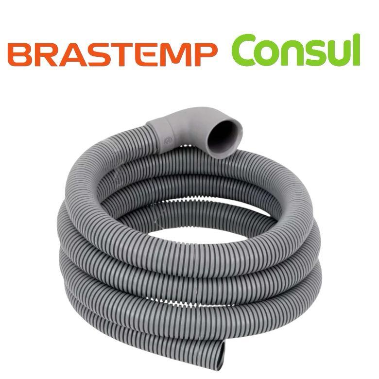 Mangueira Drenagem Saída Água 2 Metros Lavadora Brastemp / Consul