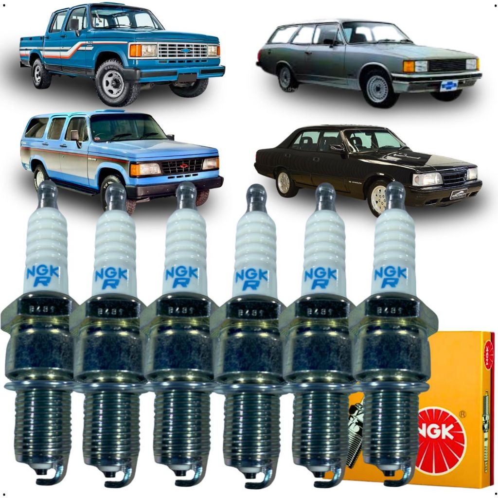 Jogo Vela Ignição Ngk Gm Opala Caravan Brasinca A10 A20