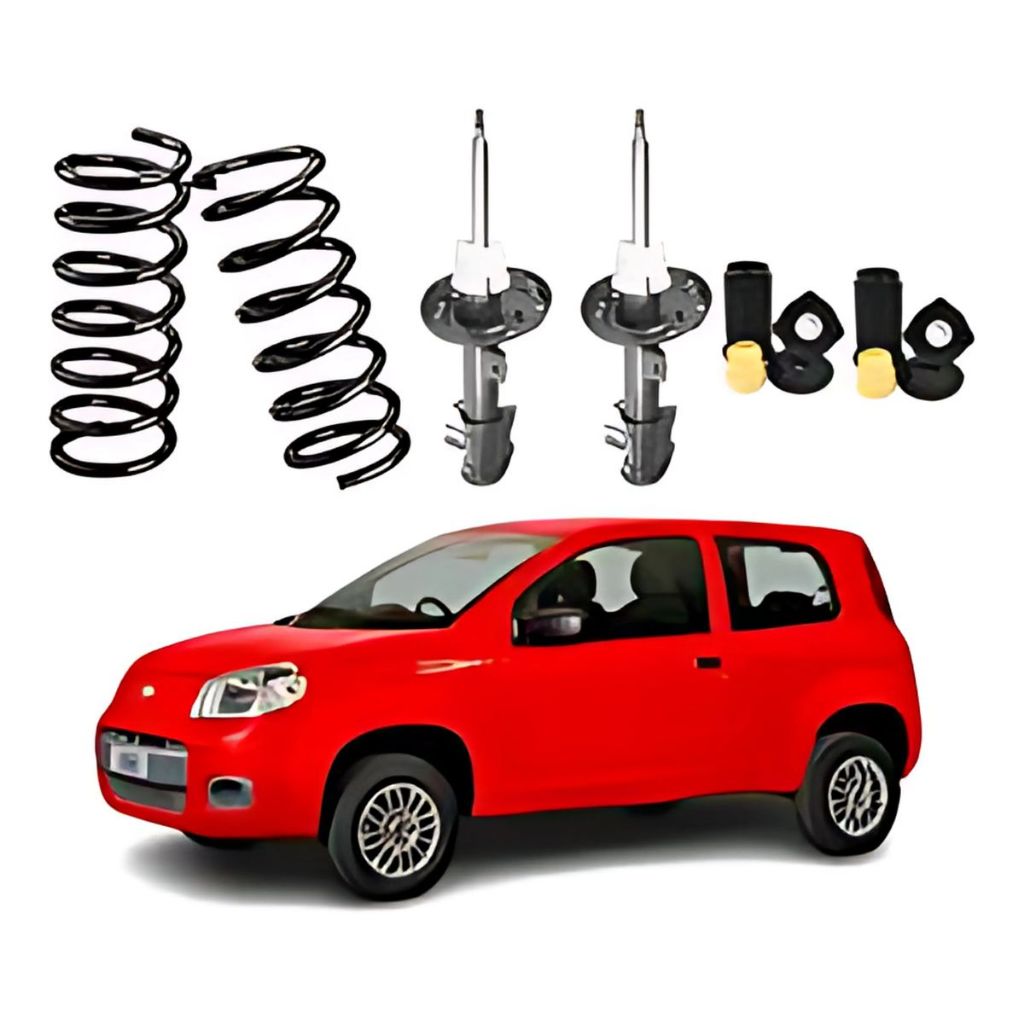 4 Amortecedor+ 4 Kit+ 4 Mola Uno Vivace / Way 2008 A 2016
