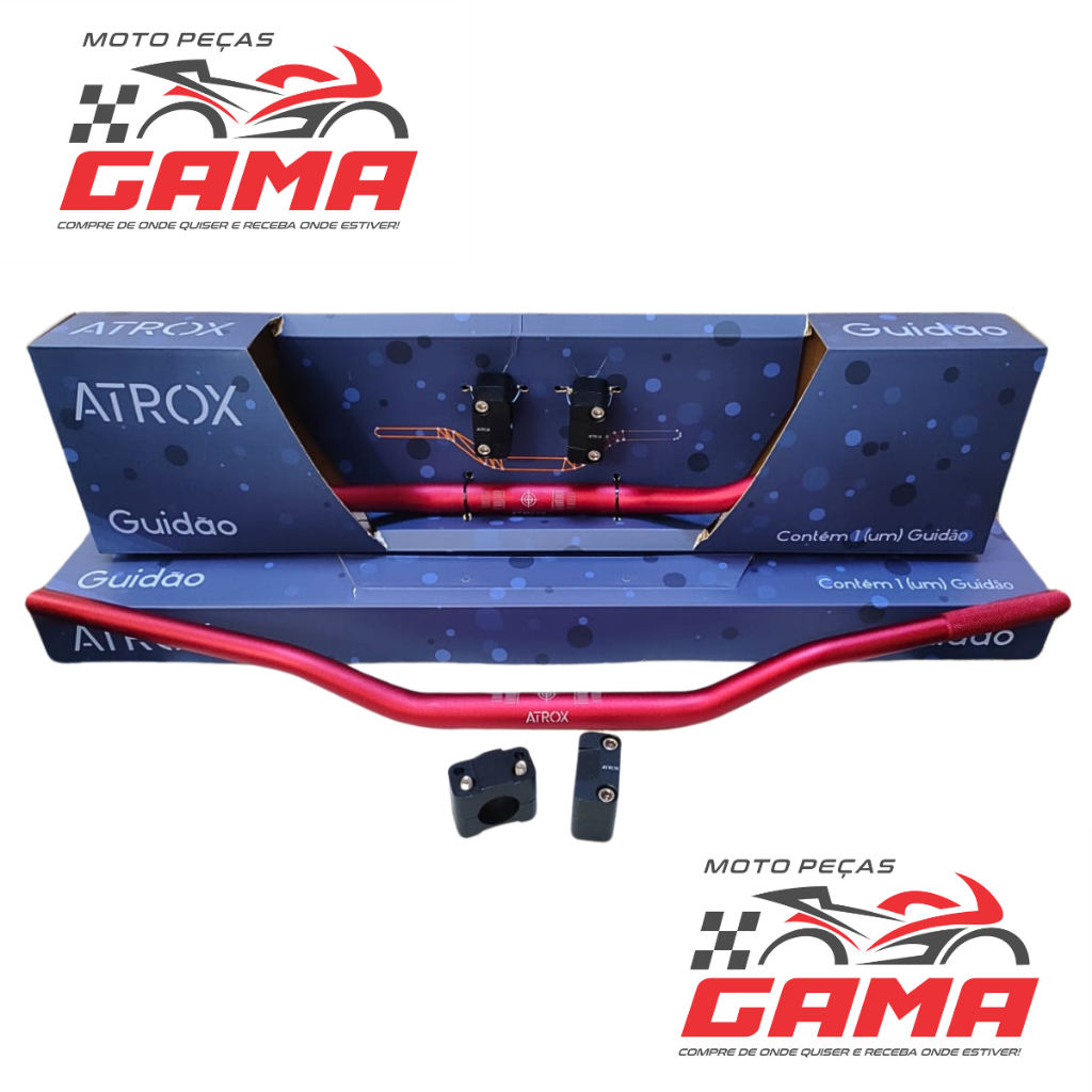 GUIDAO NAKED ALTO VERMELHO PEROLADO C/ ADAPTADOR ATROX