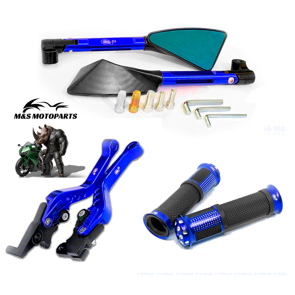 Kit Manete Esportivo CBX200/ CBX250/ CB300 + Retrovisor Tomok 3 Pontas + Manopla Universal P/ Moto em Oferta na Shopee