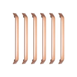 6 Puxadores Porta Guarda Roupa Escritorio Gaveta 256mm Barca
