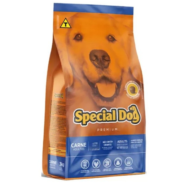 Alimento Ração Special Dog Premium Cães Adulto Carne 3kg - Produto Original em Oferta na Shopee
