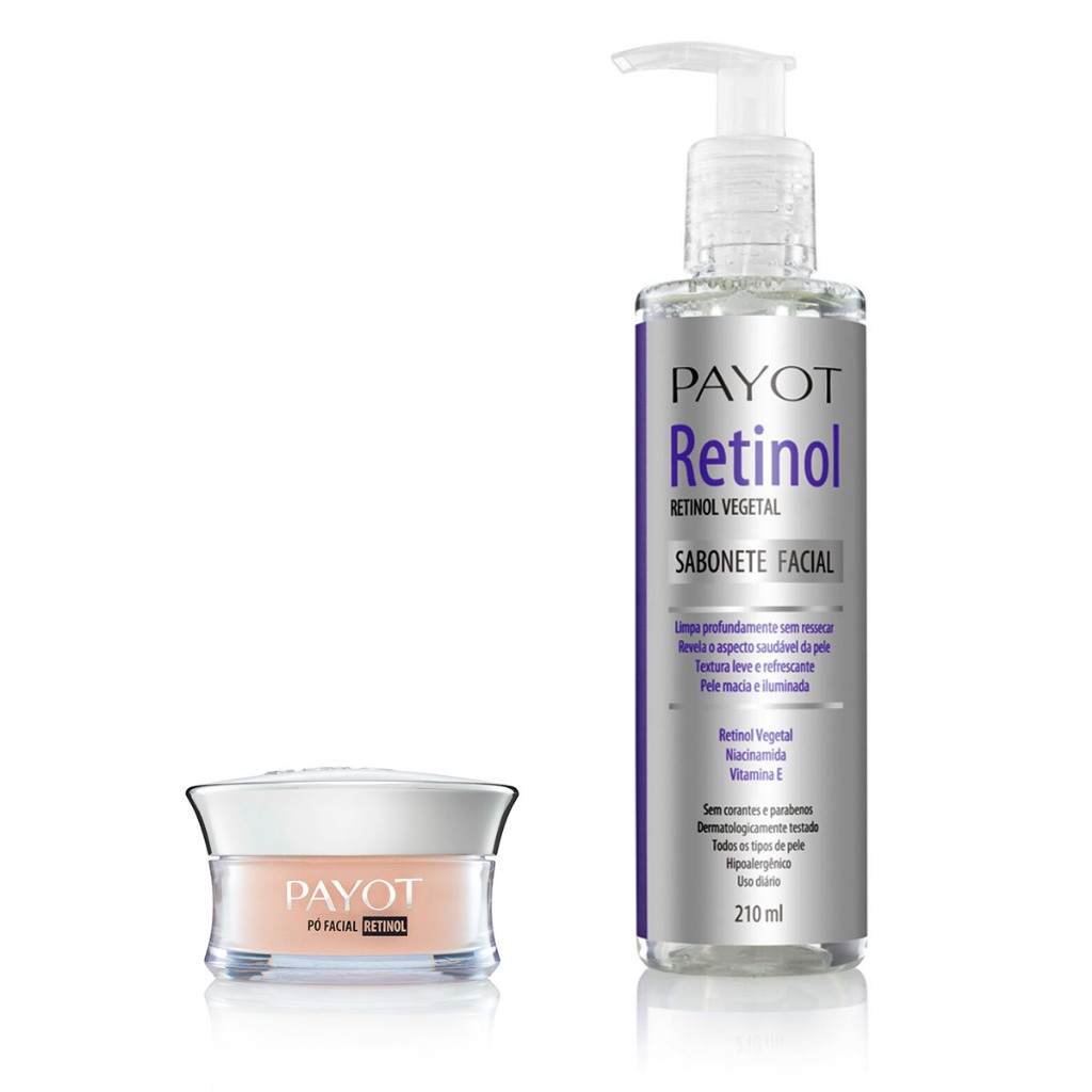Kit Limpeza Retinol + Pó Translúcido Iluminador Payot em Oferta na Shopee