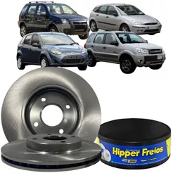 Par Disco Freio Dianteiro Ventilado Ecosport Fiesta Focus