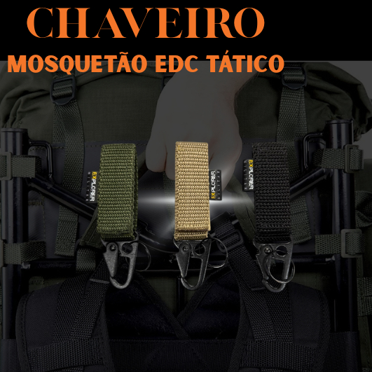 Chaveiro Mosquetão Edc Tático Para Cinto Com Passador. em Oferta na Shopee