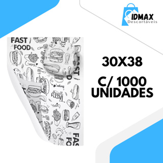 Papel Acoplado Para Lanches E Frios 30x38cm (1000 UNIDADES) Fast Food em Oferta na Shopee