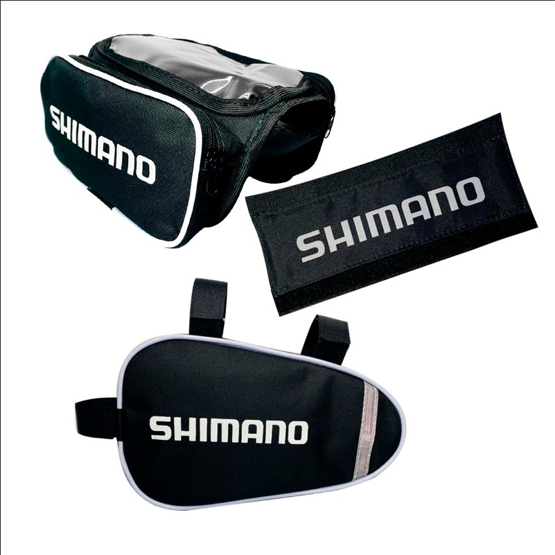 Kit bolsa de Quadro com Refletivo, Alforge com dois bolsos e visor de celular, Protetor de Quadro para Bicicleta. em Oferta na Shopee