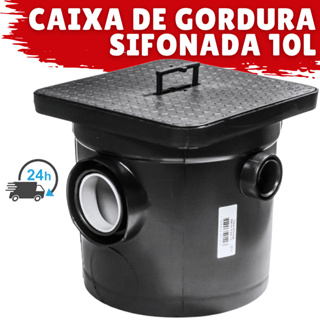 Caixa De Gordura 10L Sifonada Sem Cheiro Pequena Compacta Anti-Odor Cozinha Caixa Gordura Preta em Oferta na Shopee