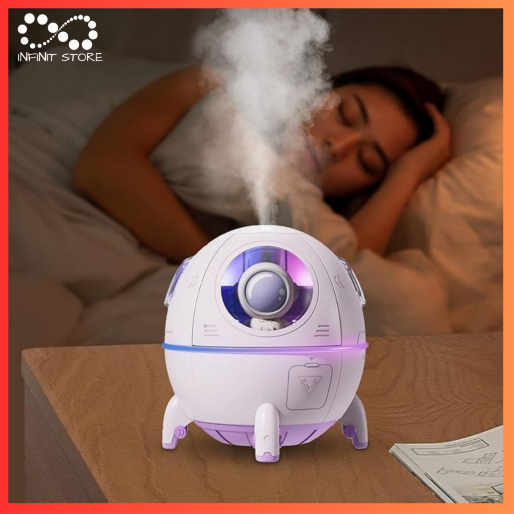 Umidificador De Ar Astronauta 220 ml LED Purificador De Ar em Oferta na Shopee