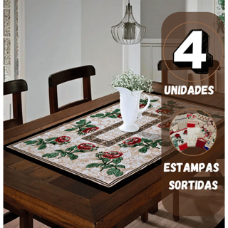 Kit 4 Peças Toalha Chá  Rústica Estampada Cores Vivas Linhão Algodão 70x70CM Sortidas em Oferta na Shopee