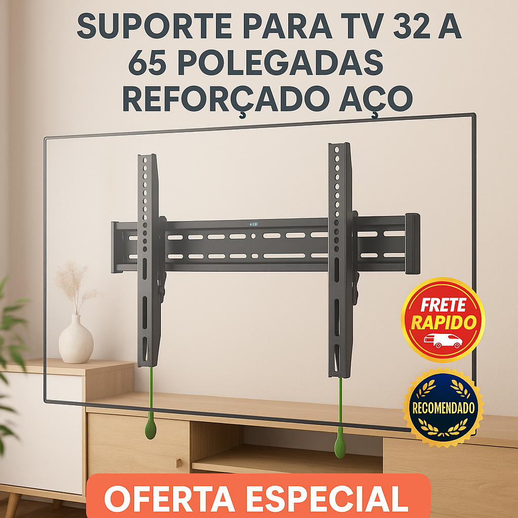 Suporte de Parede para TV 26 a 60 Polegadas Reforçado Aço Fixo em Oferta na Shopee
