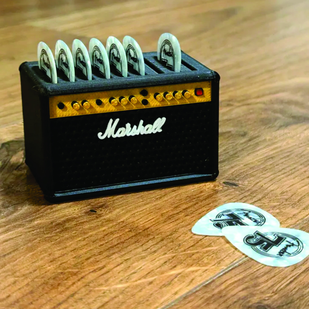 Porta palheta Guitarra Baixo Violao Marshall Impresso em 3D