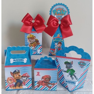 Kit Caixas Patrulha canina, lembrancinha pra Patrulha canina, decoração Patrulha canina PEGUE E MONTE