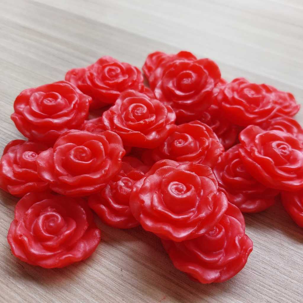 Oferta! 100 Mini Sabonetes Artesanais Rosa 4 cm | Encante nas suas Lembranças! em Oferta na Shopee