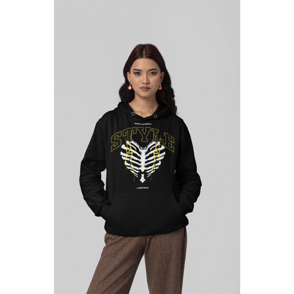 Moletom com capuz estampado gráfico ``Style´´ e cordão, blusa de moletom casual Unisex no inverno e outono