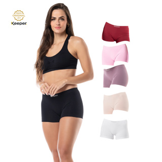 Kit 10 Calcinhas Boxer Alta Qualidade Boyshort Sem Costura - Keeper em Oferta na Shopee